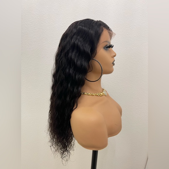 22” Virgin Human Hair Water Wave, Natural Color, 360 Lace Wig - Picture 3 of 9